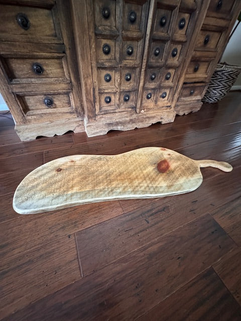 Large "Live Edge" Serving Platter- 42"x13"-Pine