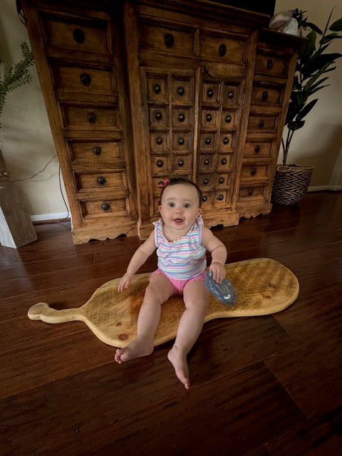 Large "Live Edge" Serving Platter- 42"x13"-Pine